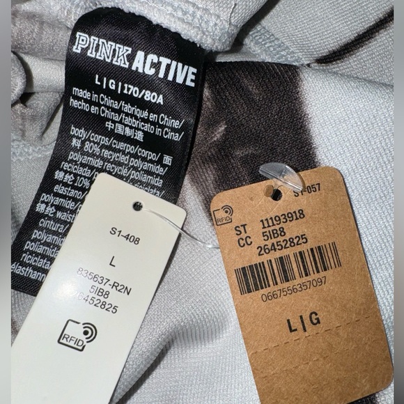 Women’s Victoria's Secret PINK Tie Dye Stretch Compression Leggings Size L BNWT - Picture 4 of 4